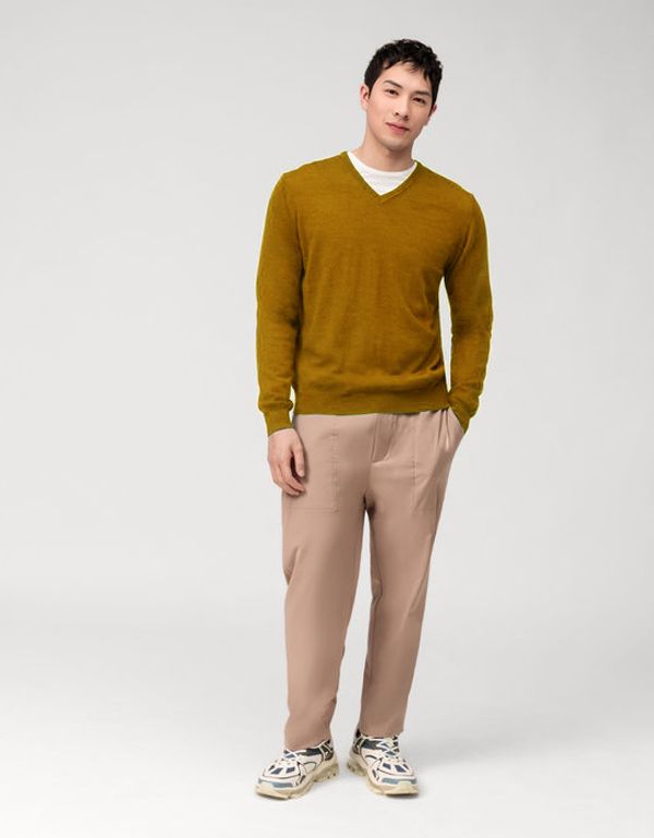 Пуловер жёлтый мужской OLYMP, modern fit | купить в интернет-магазине Olymp-Men