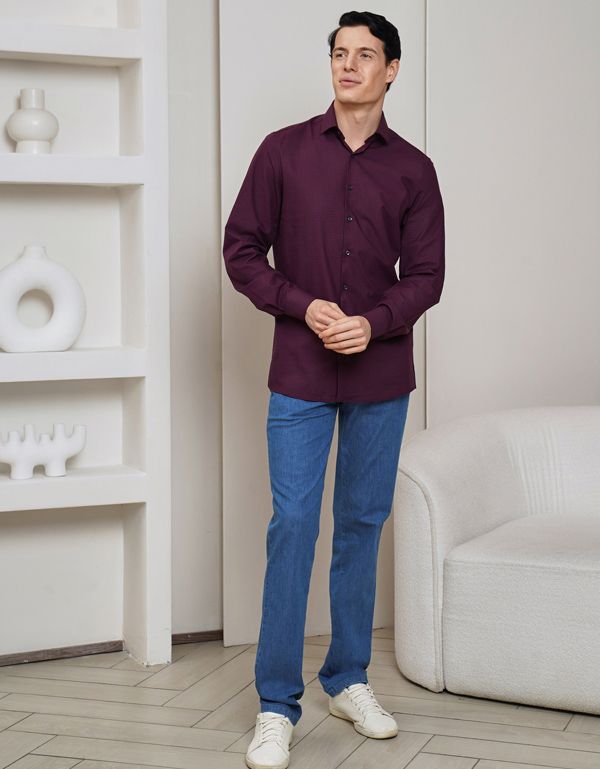 Рубашка мужская OLYMP 24/7 в клетку, body fit | купить в интернет-магазине Olymp-Men
