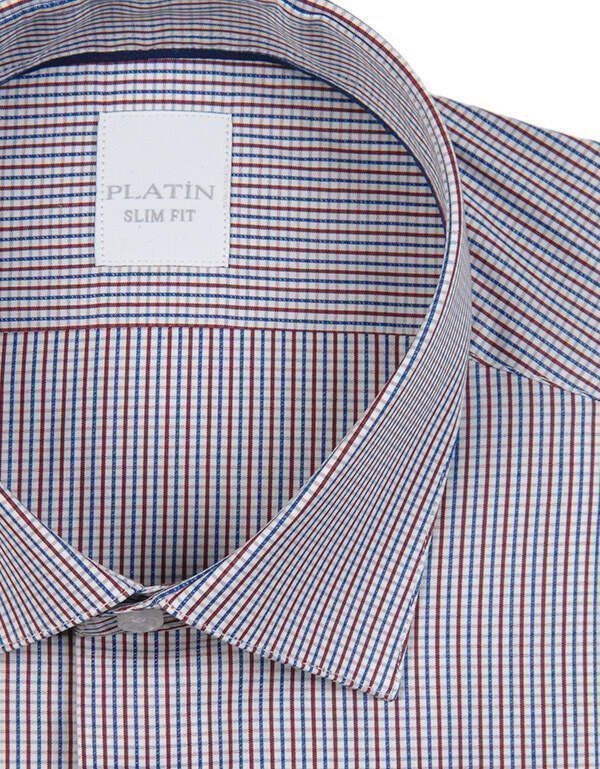 Рубашка мужская в клетку PLATIN Slim Fit, артикул 2420KF-PLT