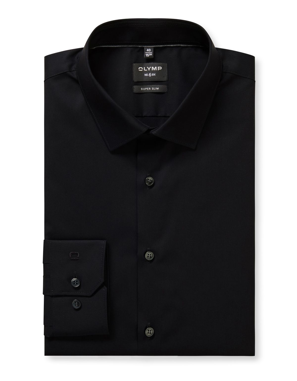 Сорочка мужская OLYMP №6 супер слим[ЧЕРНЫЙ]