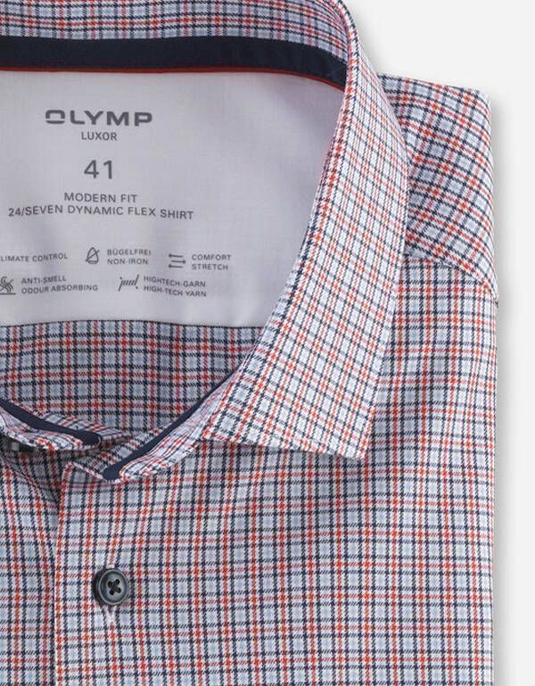 Рубашка в клетку OLYMP Luxor 24/7, modern fit | купить в интернет-магазине Olymp-Men