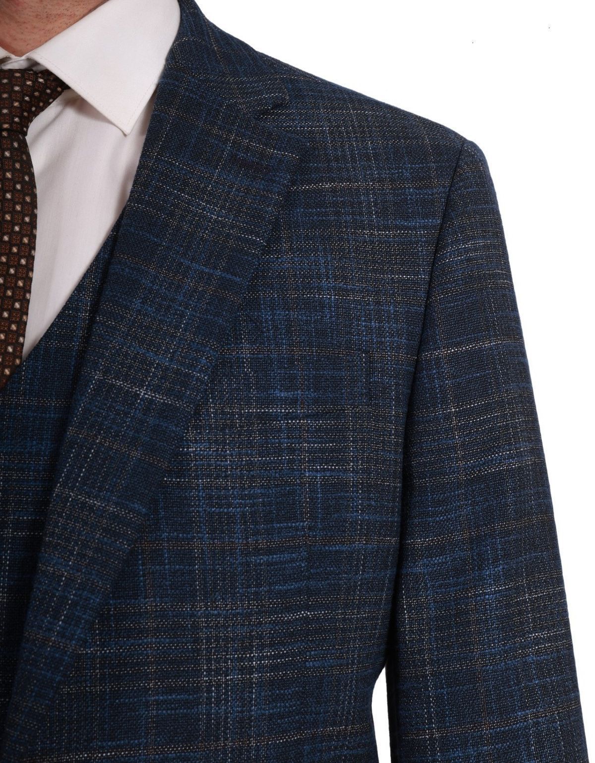 Костюм-тройка мужской зауженный в клетку Nowal | купить в интернет-магазине Olymp-Men