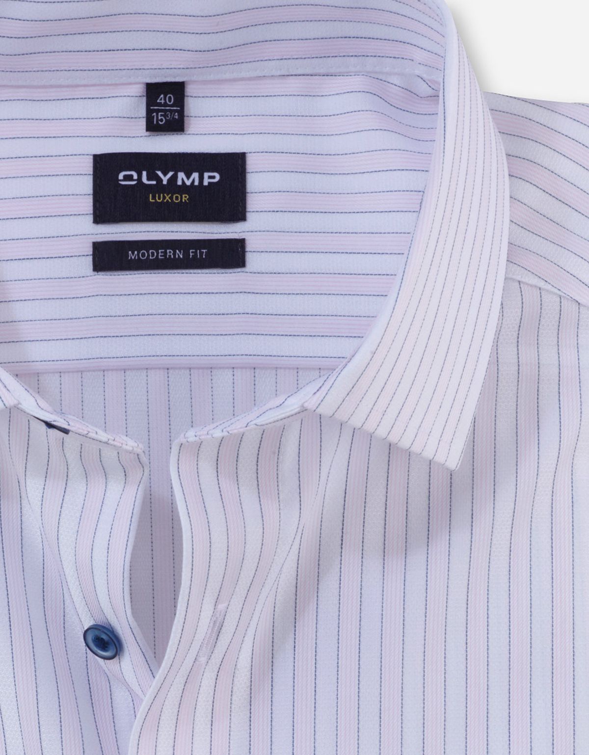 Сорочка мужская в розовую полоску OLYMP Luxor, modern fit | купить в интернет-магазине Olymp-Men