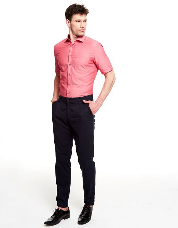 Рубашка мужская красная OLYMP Casual, modern fit