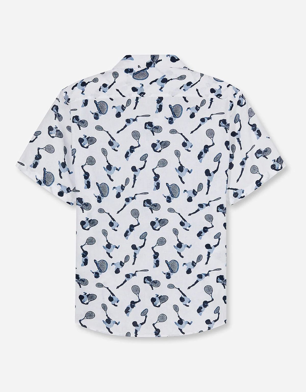 Рубашка белая с принтом в теннисном стиле