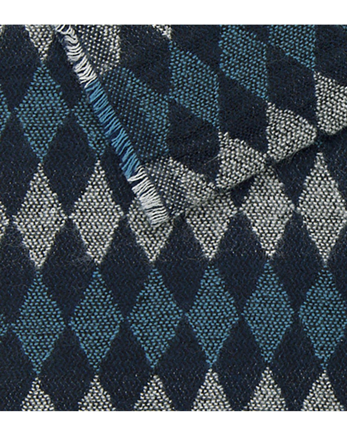 Шарф мужской Lindenmann с рисунком синий ромб | купить в интернет-магазине Olymp-Men