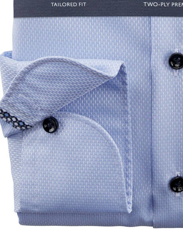 Рубашка голубая классическая Signature фактурная