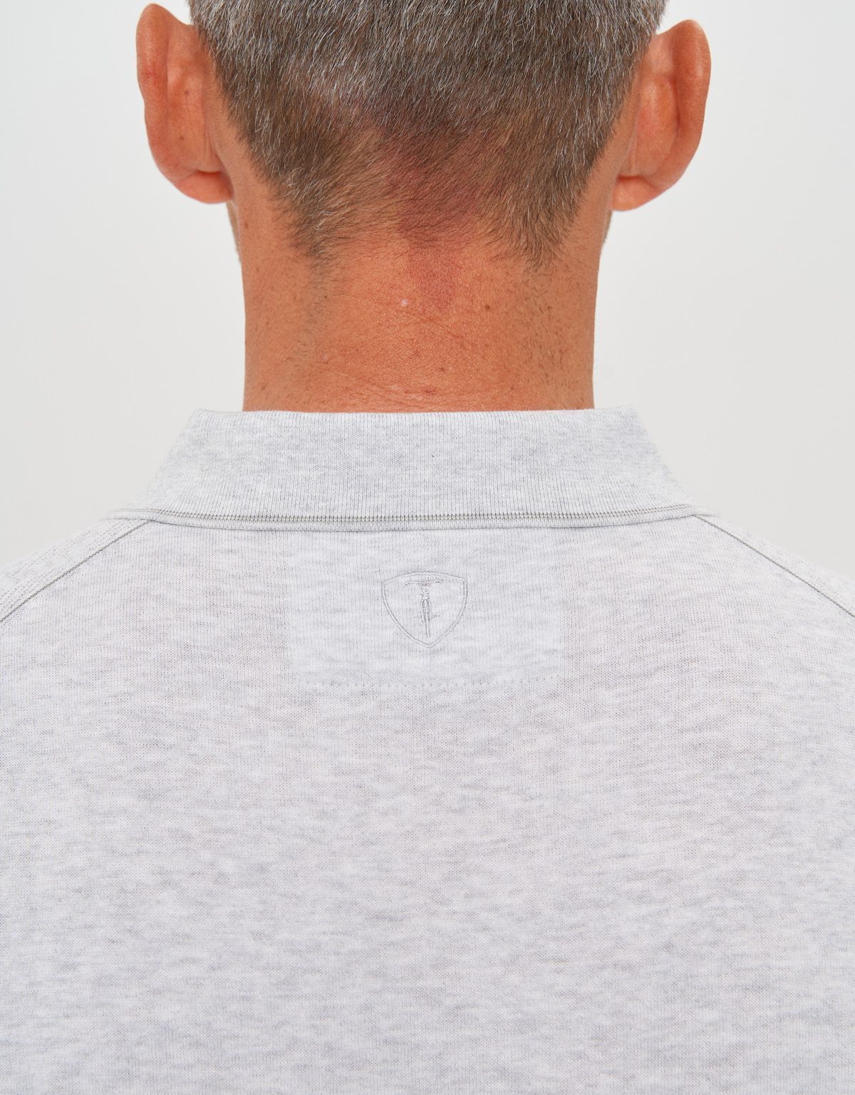 Поло серое мужское вязаное на молнии Gratude | купить в интернет-магазине Olymp-Men