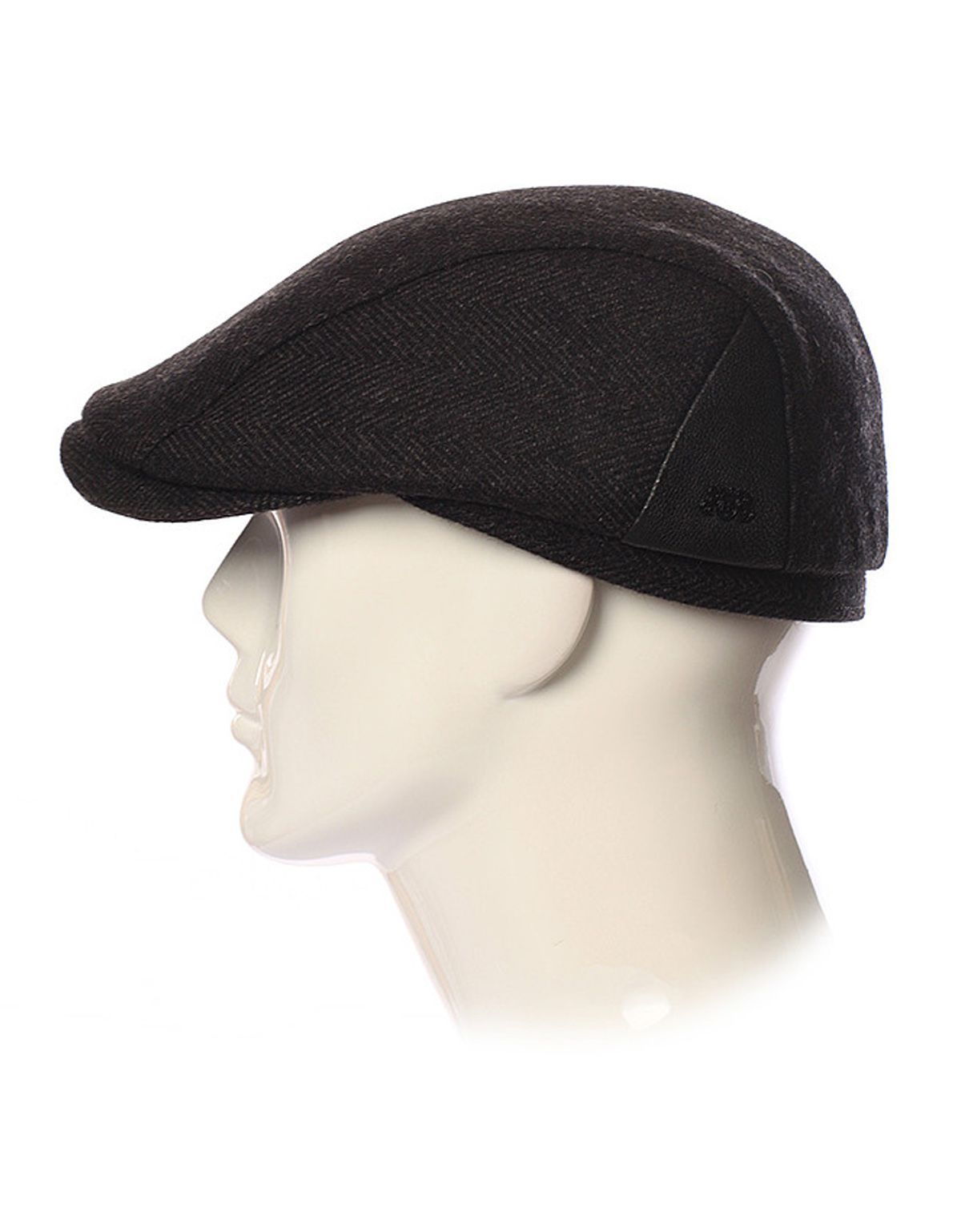 Кепка черная реглан мужская Bersar в ёлочку с ушками | купить в интернет-магазине Olymp-Men