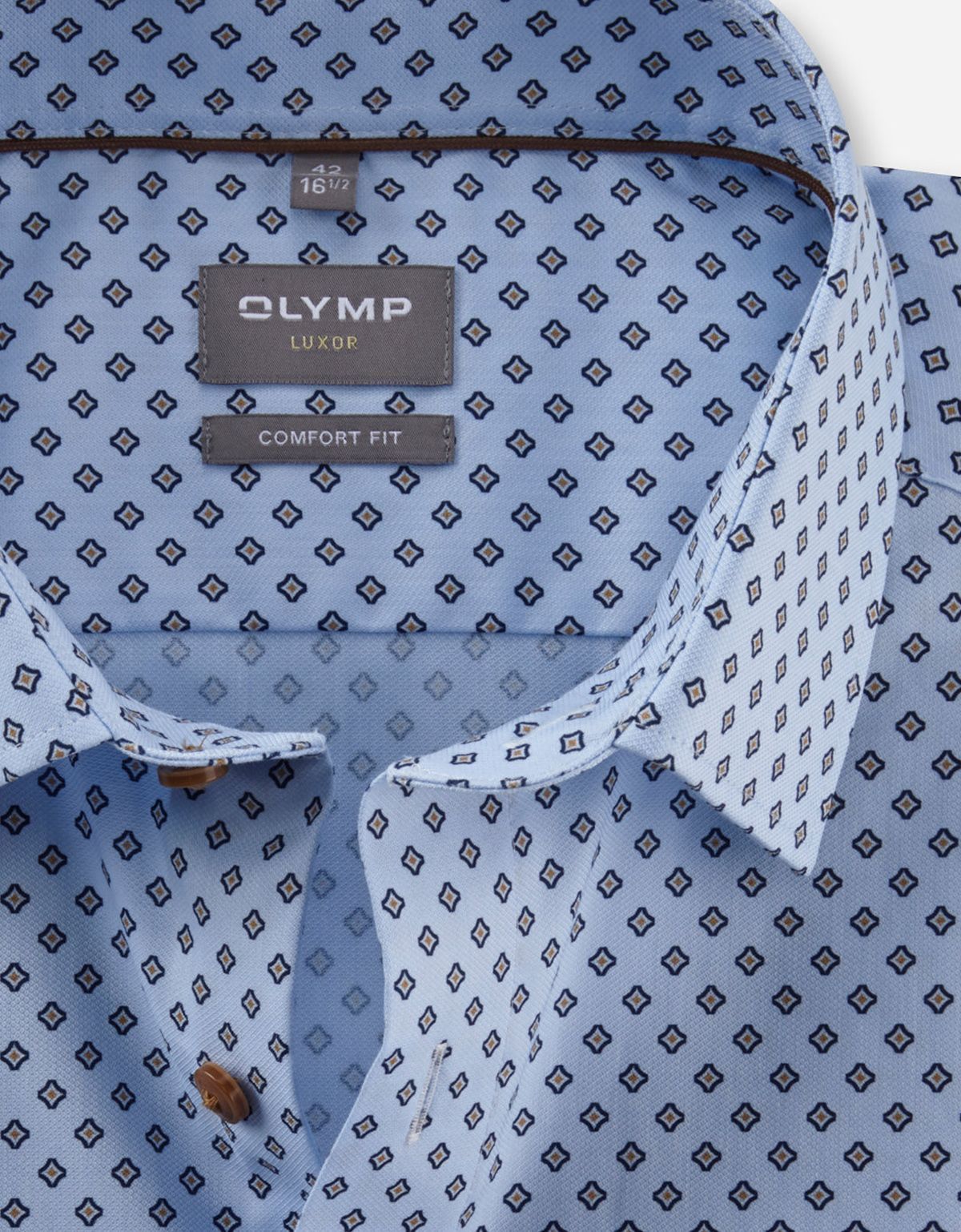 Сорочка мужская OLYMP Luxor с принтом, прямой крой | купить в интернет-магазине Olymp-Men