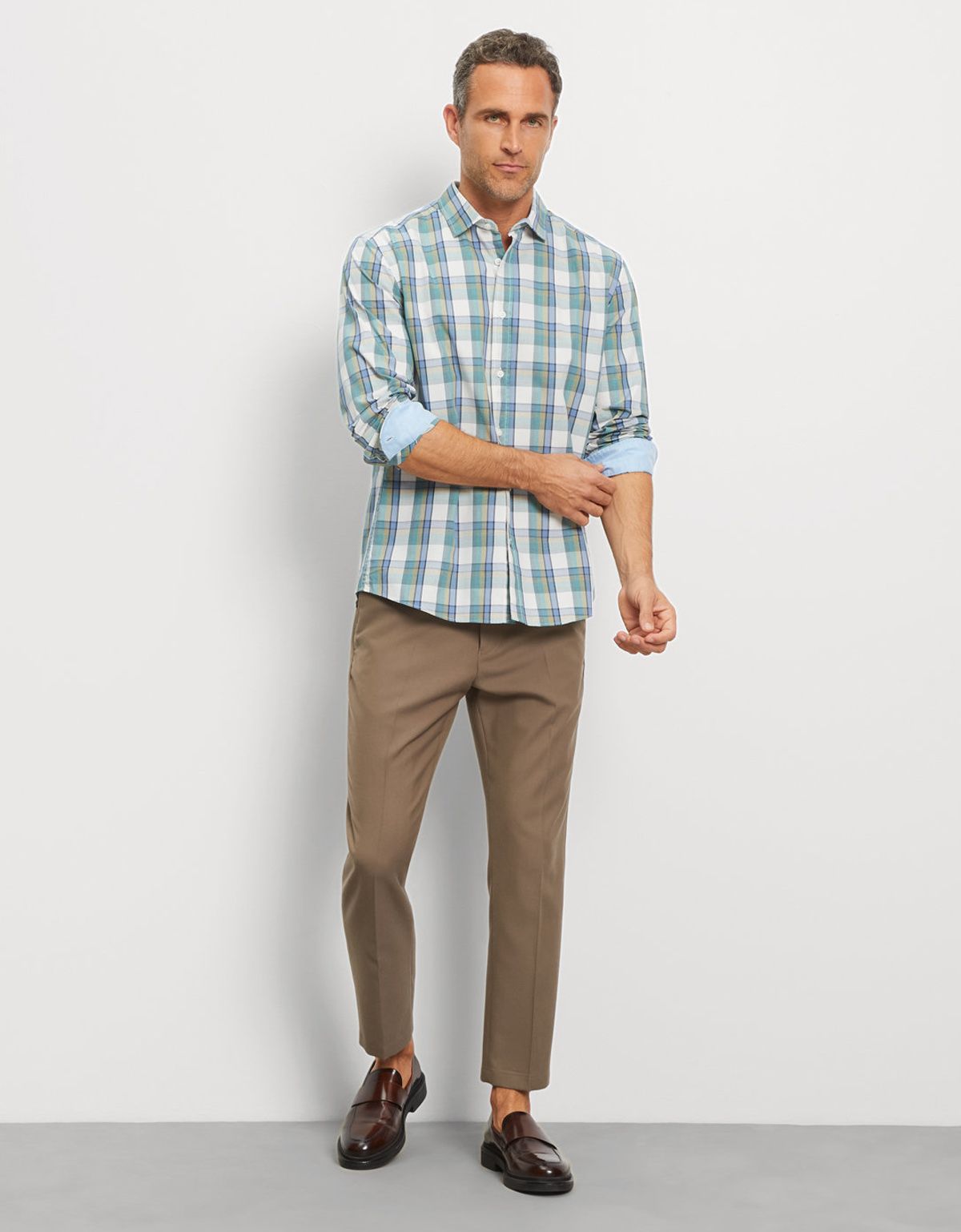 Рубашка мужская в клетку OLYMP Casual | купить в интернет-магазине Olymp-Men