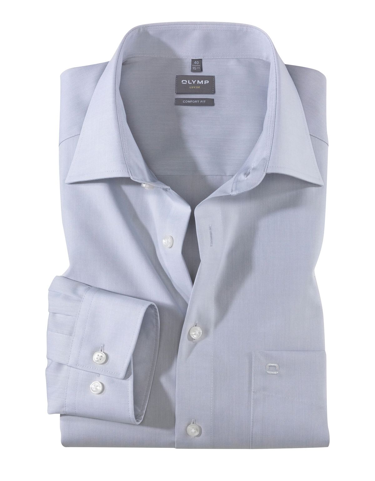 Мужская классическая рубашка OLYMP, прямой крой[СЕРЫЙ]