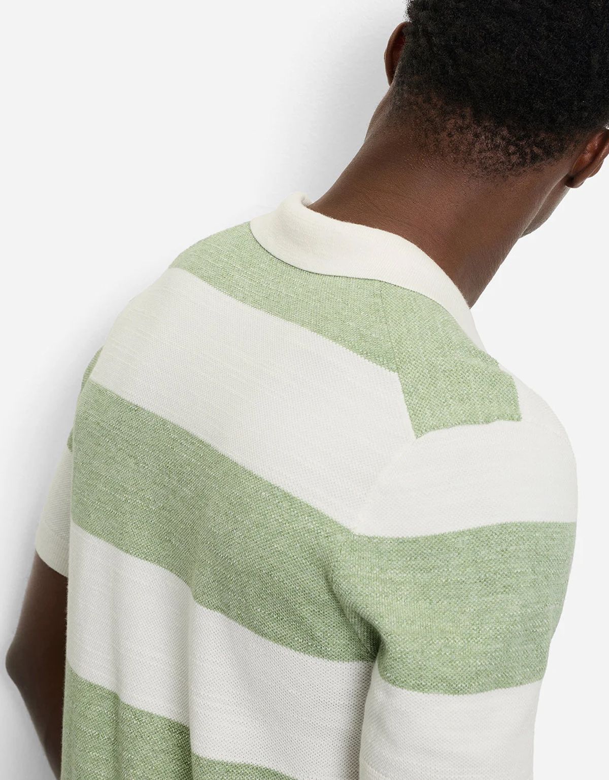 Поло мужское вязанное в зелёную полоску Olymp | купить в интернет-магазине Olymp-Men