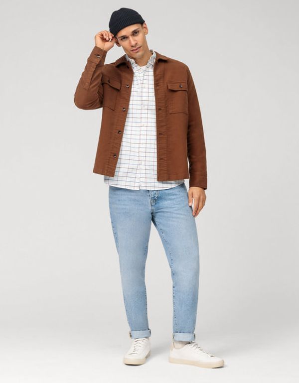 Рубашка мужская OLYMP Casual в клетку с пуговицами на воротнике | купить в интернет-магазине Olymp-Men