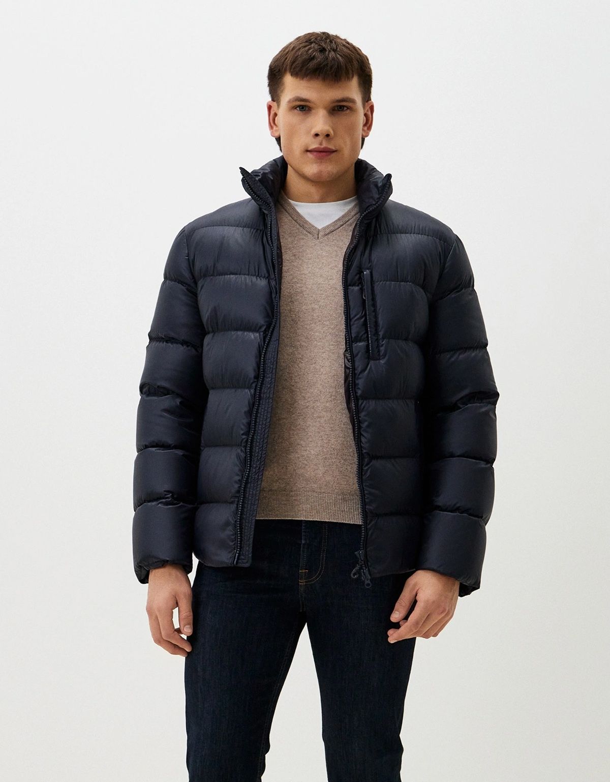 Пуховик мужской RIGGI удлинённый с капюшоном | купить в интернет-магазине Olymp-Men