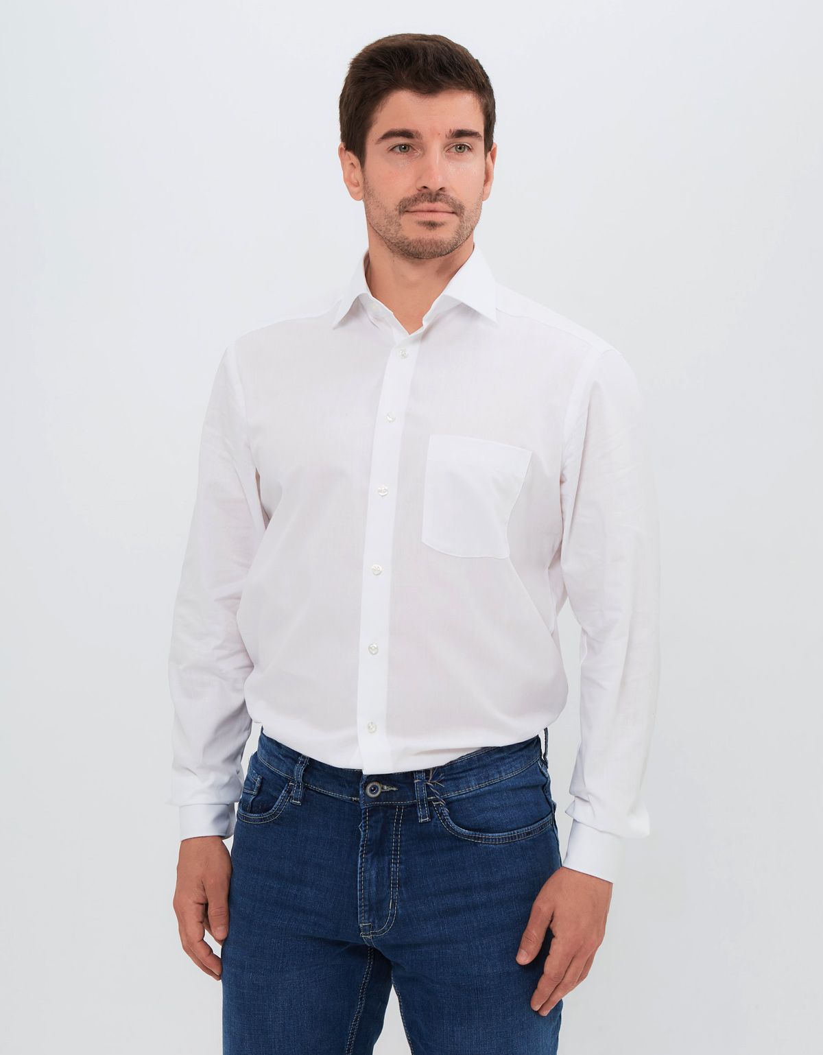 Мужские белые рубашки Royal Class, прямые, комплект 2 шт. | купить в интернет-магазине Olymp-Men