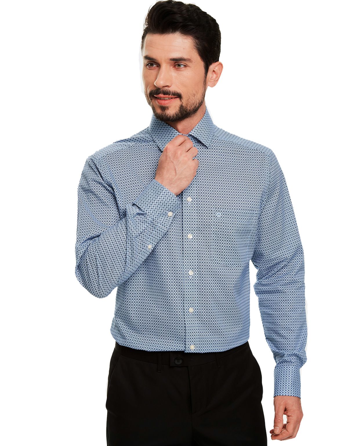 Рубашка мужская классическая с рисунком OLYMP Luxor, modern fit