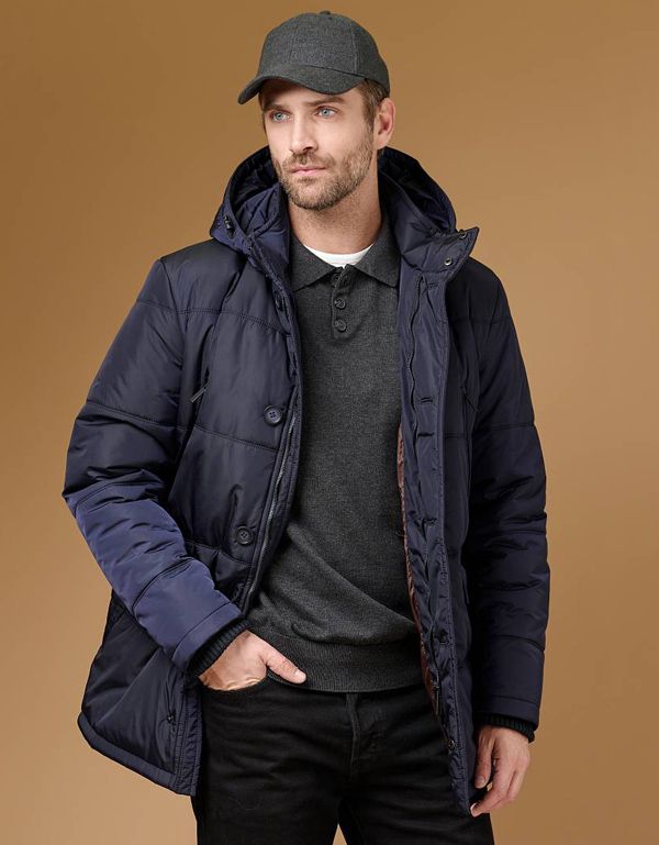 Куртка мужская Bazioni утепленная с капюшоном | купить в интернет-магазине Olymp-Men