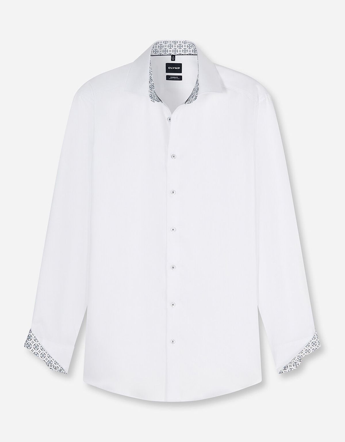 Рубашка белая классическая OLYMP Luxor, модерн фит | купить в интернет-магазине Olymp-Men
