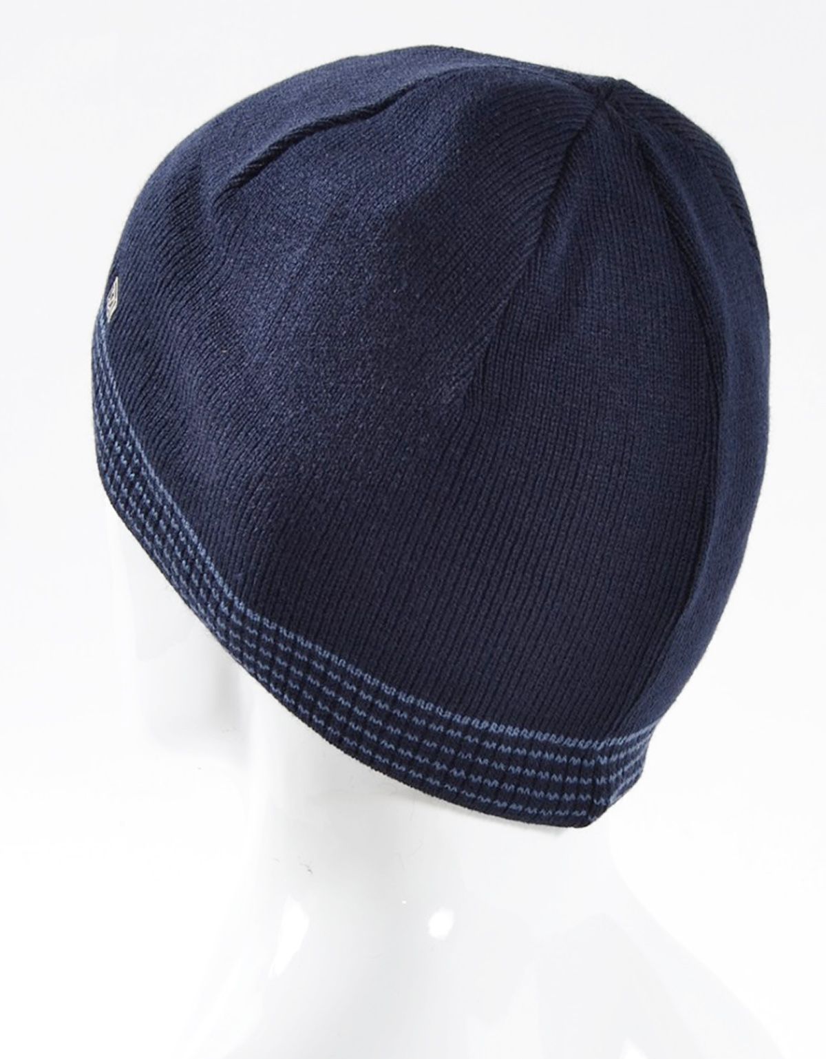 Шапка синяя с полосками мужская вязаная Русский трикотаж | купить в интернет-магазине Olymp-Men