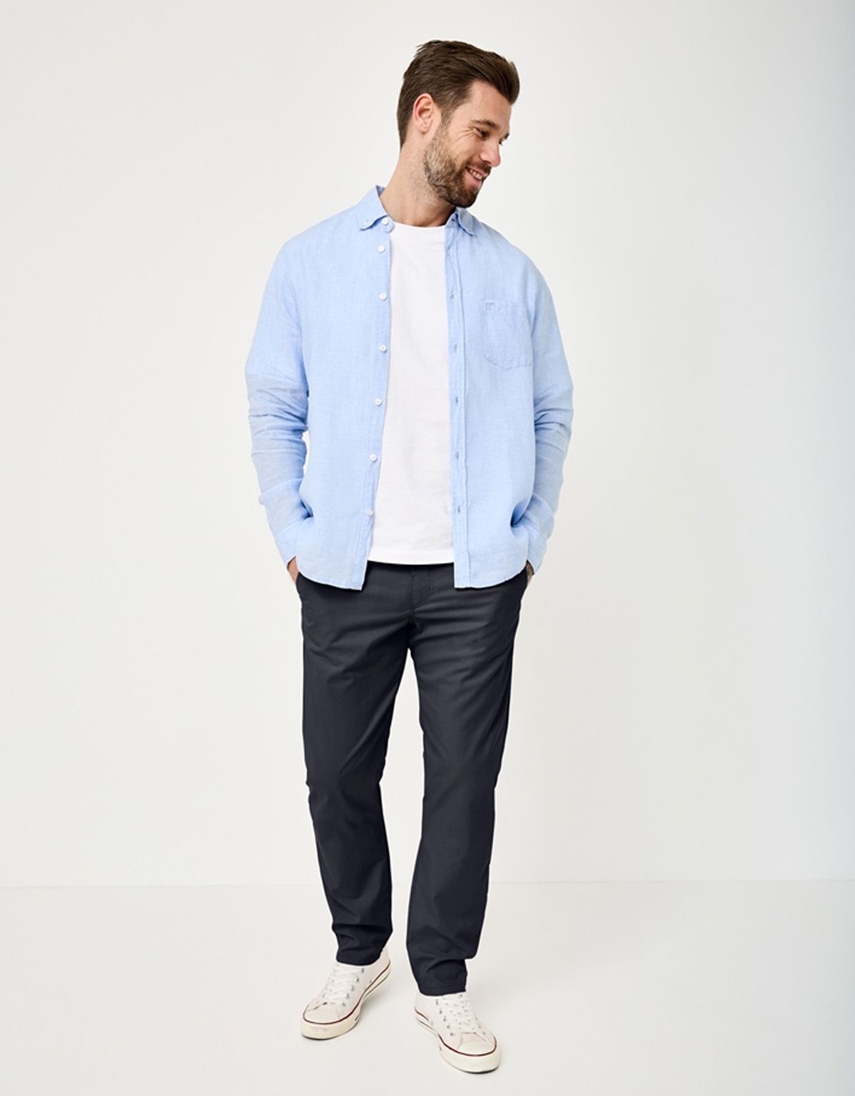 Брюки чинос летние синие Redpoint | купить в интернет-магазине Olymp-Men