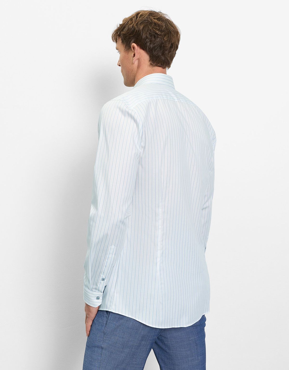 Сорочка классическая в полоску OLYMP супер слим | купить в интернет-магазине Olymp-Men