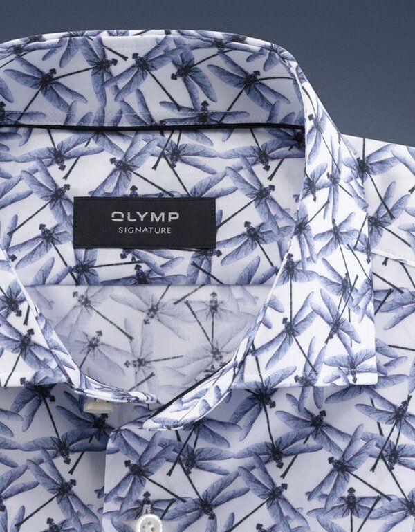 Стильная рубашка из премиум хлопка со стрекозами