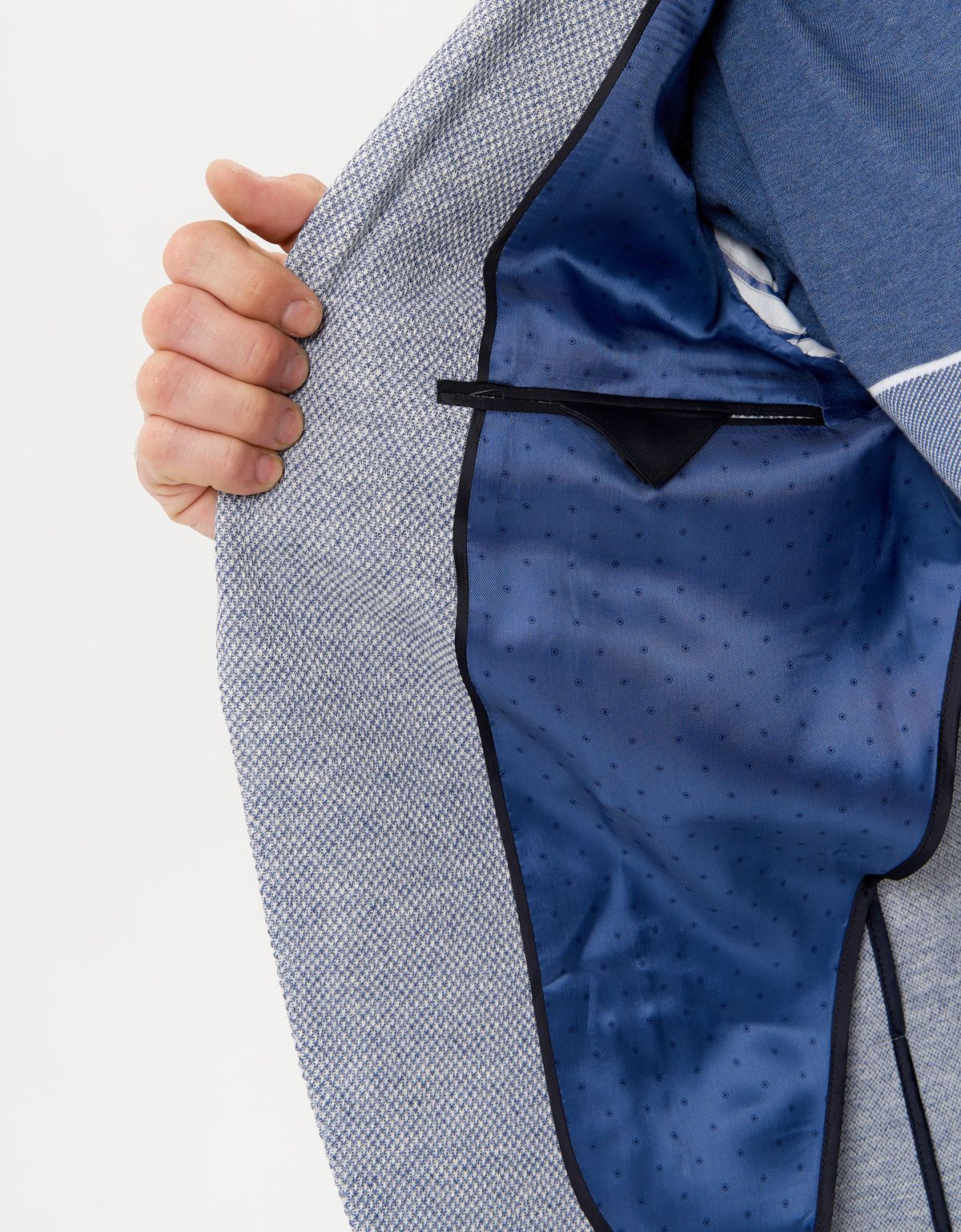 Пиджак трикотажный Roy Robson голубой меланж | купить в интернет-магазине Olymp-Men