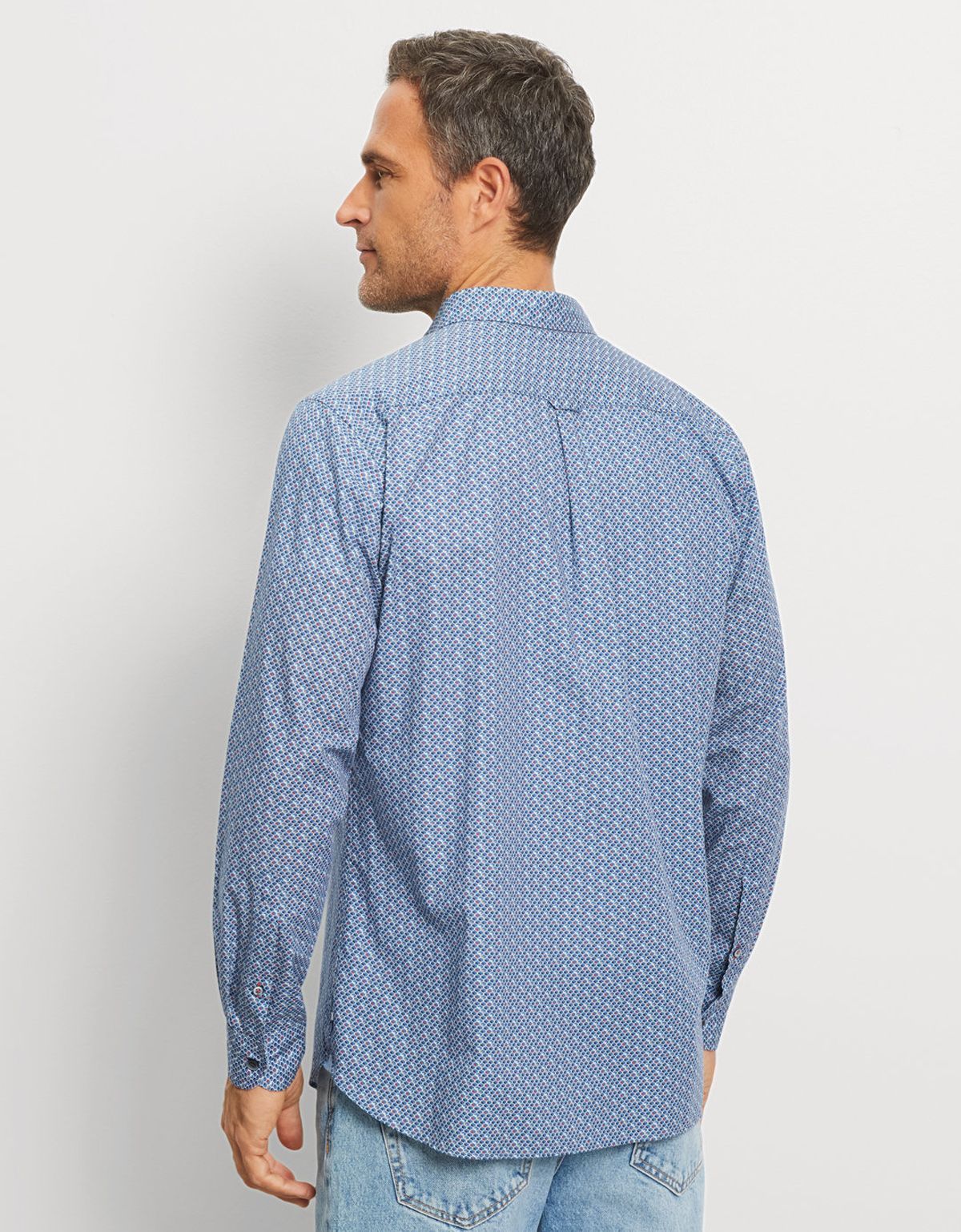 Рубашка хлопковая с мелким рисунком OLYMP Casual | купить в интернет-магазине Olymp-Men