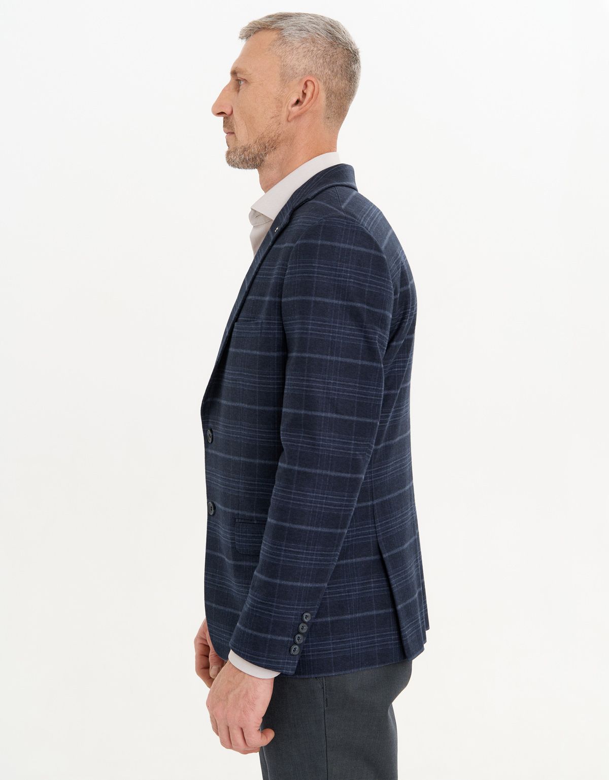 Пиджак мужской синий в клетку w.Wegener | купить в интернет-магазине Olymp-Men