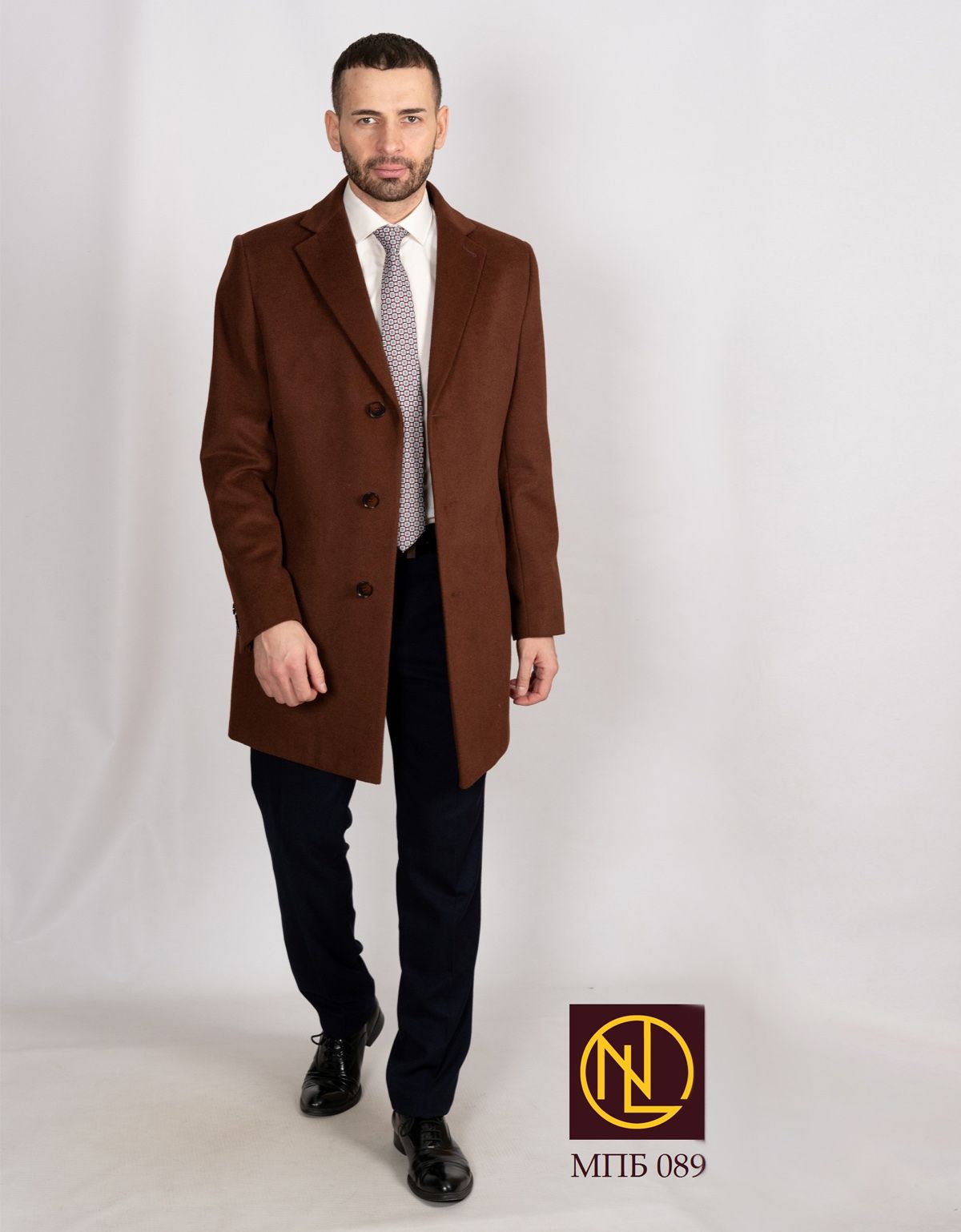 Пальто классическое мужское шерстяное Nowal | купить в интернет-магазине Olymp-Men