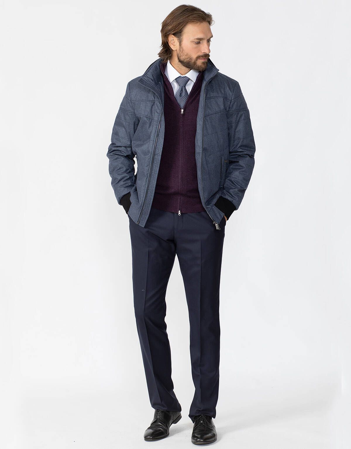 Куртка-бомбер серая мужская Meucci утеплённая | купить в интернет-магазине Olymp-Men