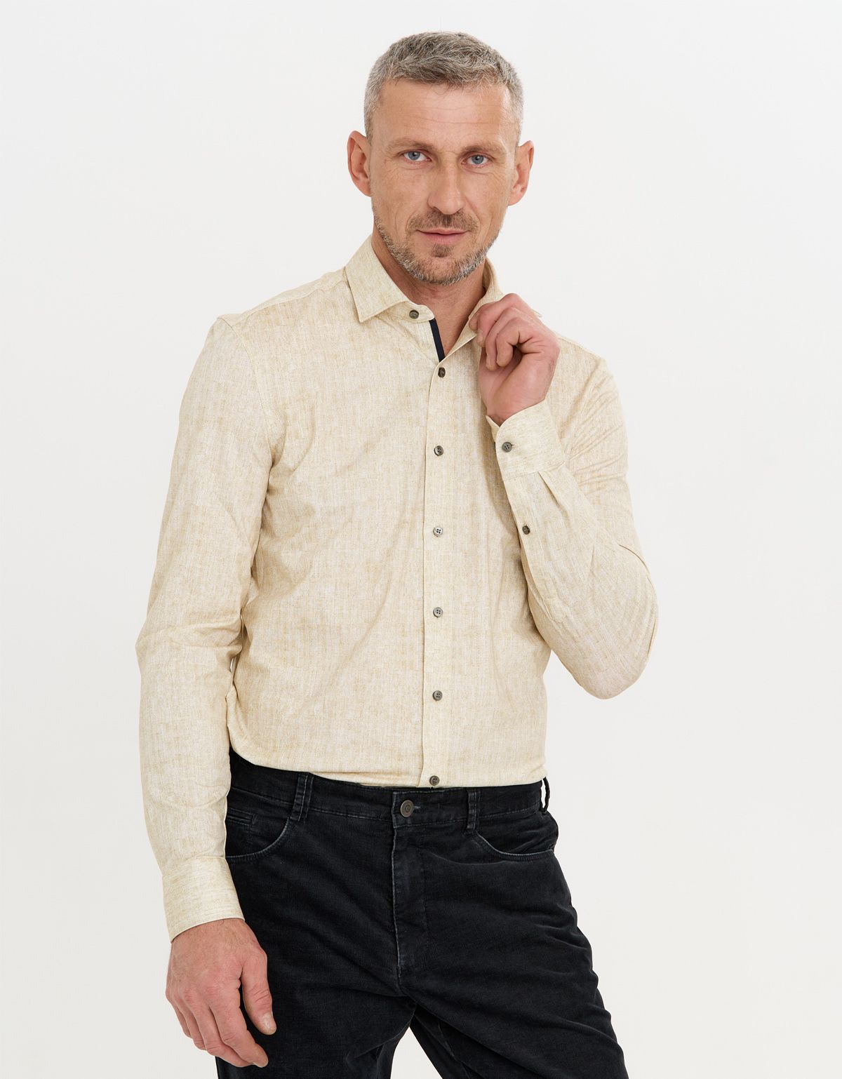 Рубашка мужская трикотажная OLYMP 24/7, body fit | купить в интернет-магазине Olymp-Men