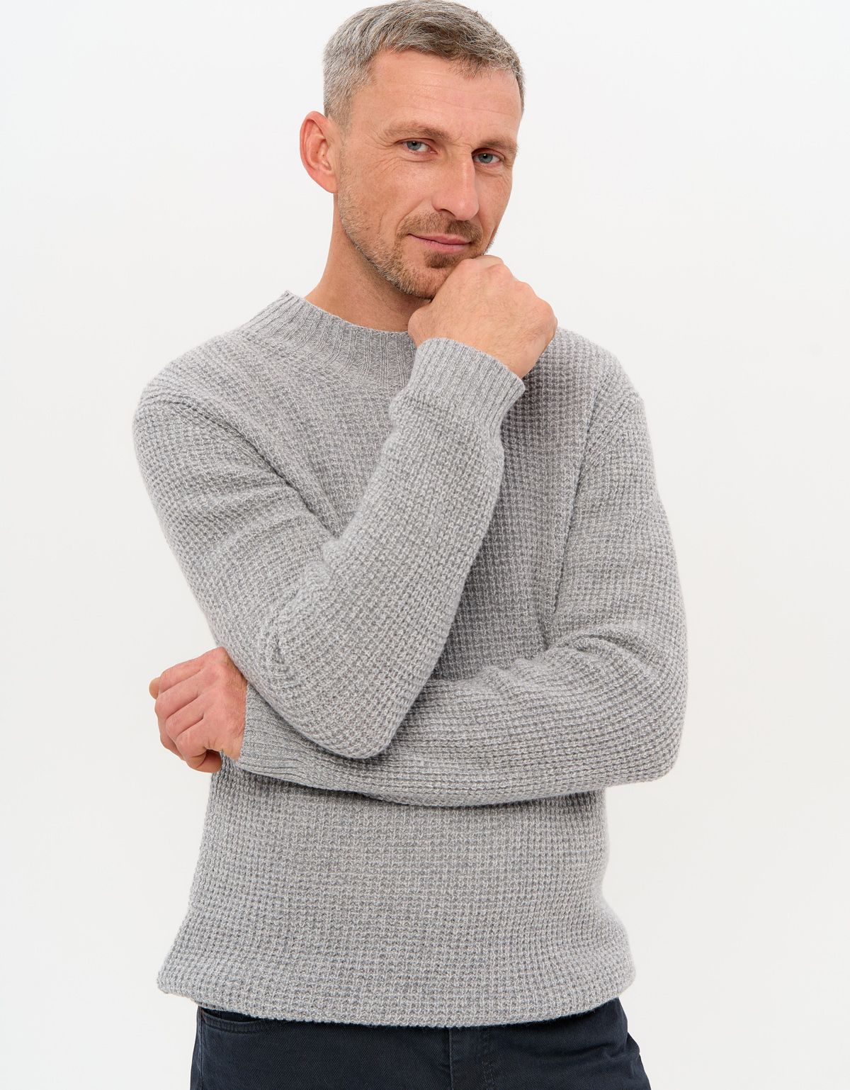 Свитер мужской Signature вязаный с кашемиром | купить в интернет-магазине Olymp-Men