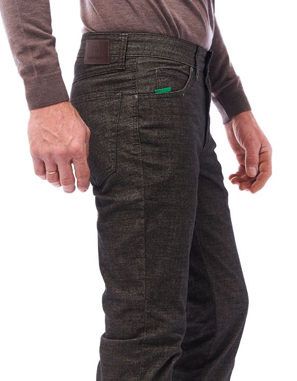 Брюки мужские тёплые коричневые Club Of Comfort, прямые | купить в интернет-магазине Olymp-Men