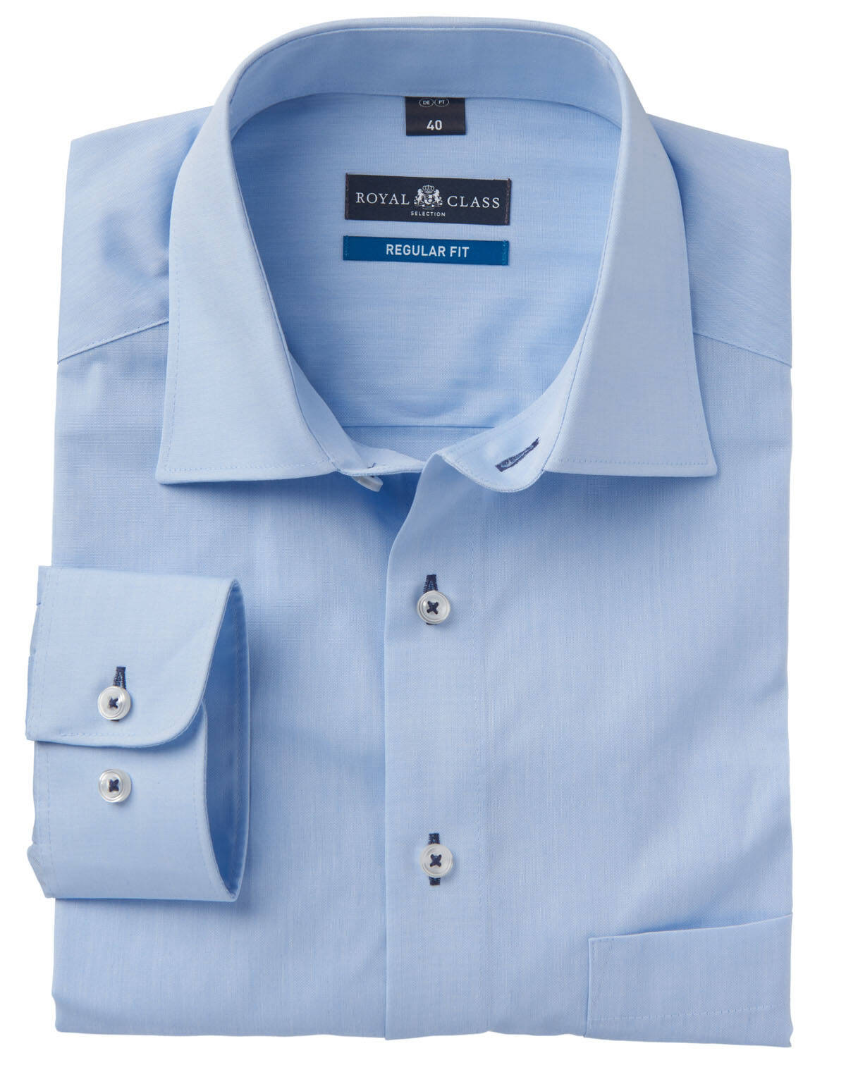 Комплект голубых рубашек Royal Class, прямые, 2 шт | купить в интернет-магазине Olymp-Men