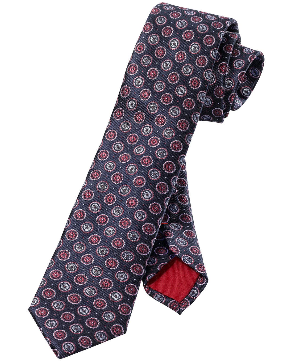 Галстук узкий Olymp в горошек, 6 см[ФУКСИЯ]