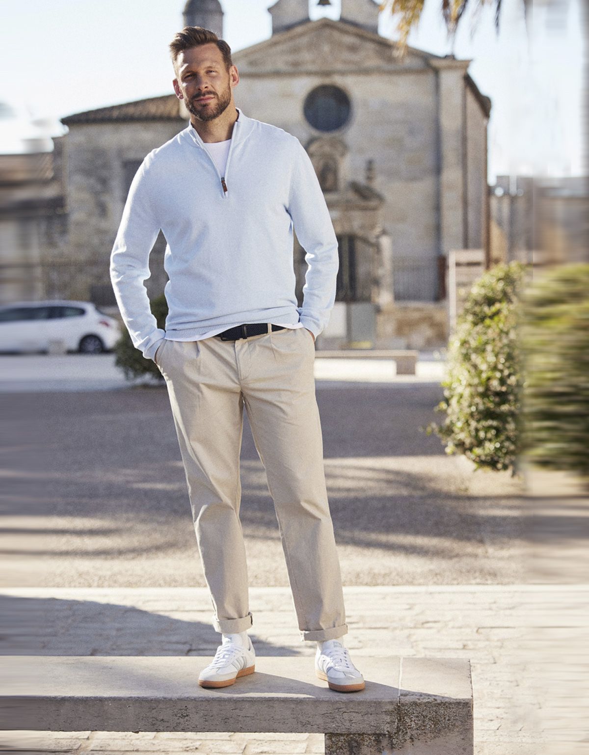 Свитер мужской на молнии хлопковый Fynch-Hatton | купить в интернет-магазине Olymp-Men