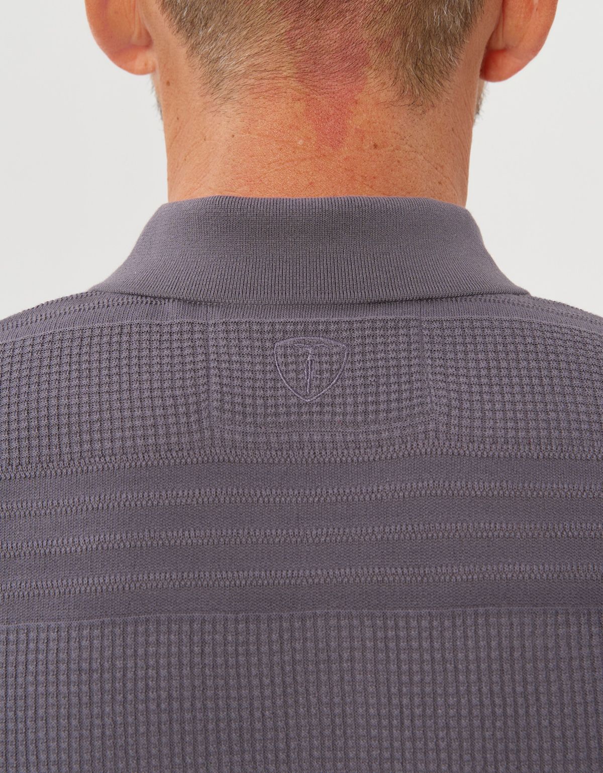 Поло мужское вязаное серое на пуговицах Gratude | купить в интернет-магазине Olymp-Men