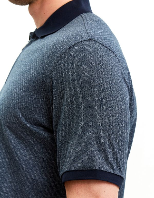 Поло мужское синее на молнии Gratude | купить в интернет-магазине Olymp-Men