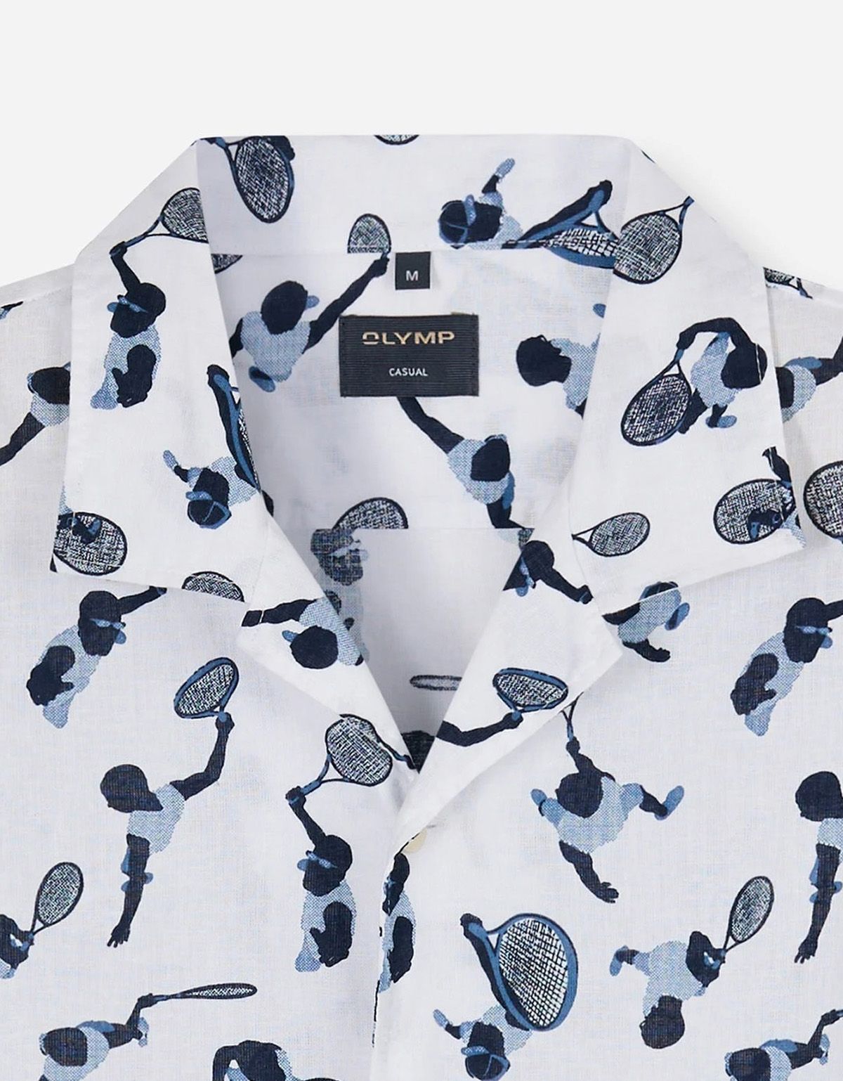 Рубашка белая с принтом в теннисном стиле
