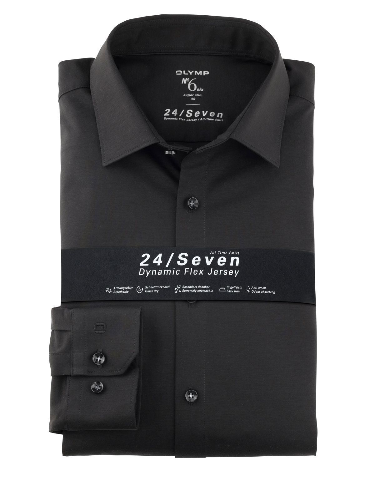 Трикотажная рубашка Olymp 24/7, супер слим, артикул 25037468