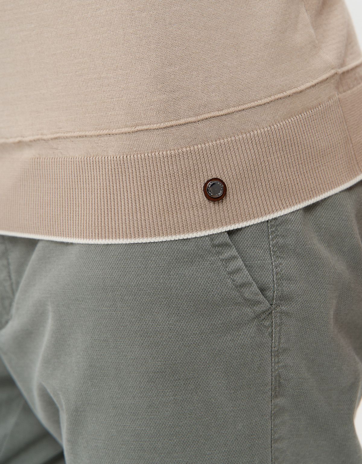 Поло мужское вязаное бежевое на молнии Gtatude | купить в интернет-магазине Olymp-Men