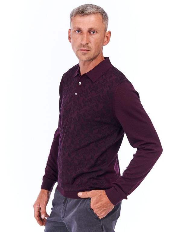 Поло мужское на пуговицах Gratude из тонкой шерсти | купить в интернет-магазине Olymp-Men