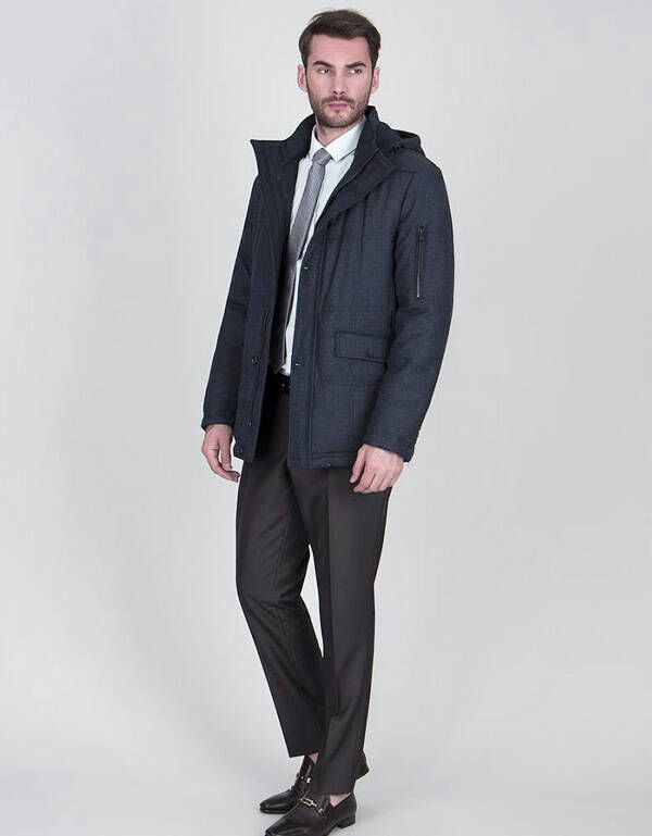 Куртка-пуховик стеганая BAZIONI с капюшоном | купить в интернет-магазине Olymp-Men