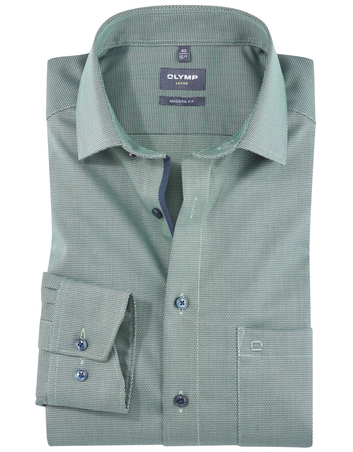 Рубашка мужская классическая OLYMP Luxor, modern fit[Зеленый]