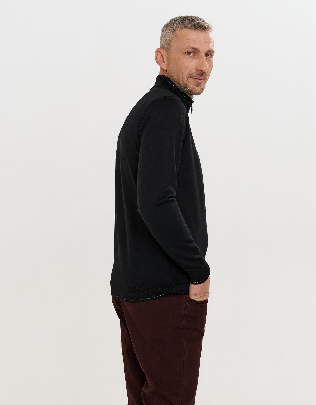 Кардиган чёрный мужской Gratude на молнии | купить в интернет-магазине Olymp-Men