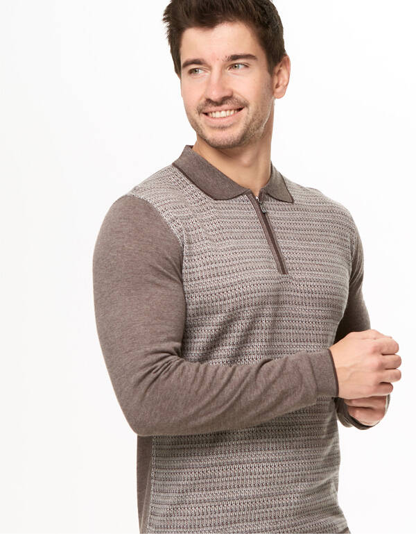 Поло мужское на молнии Gratude с рисунком | купить в интернет-магазине Olymp-Men