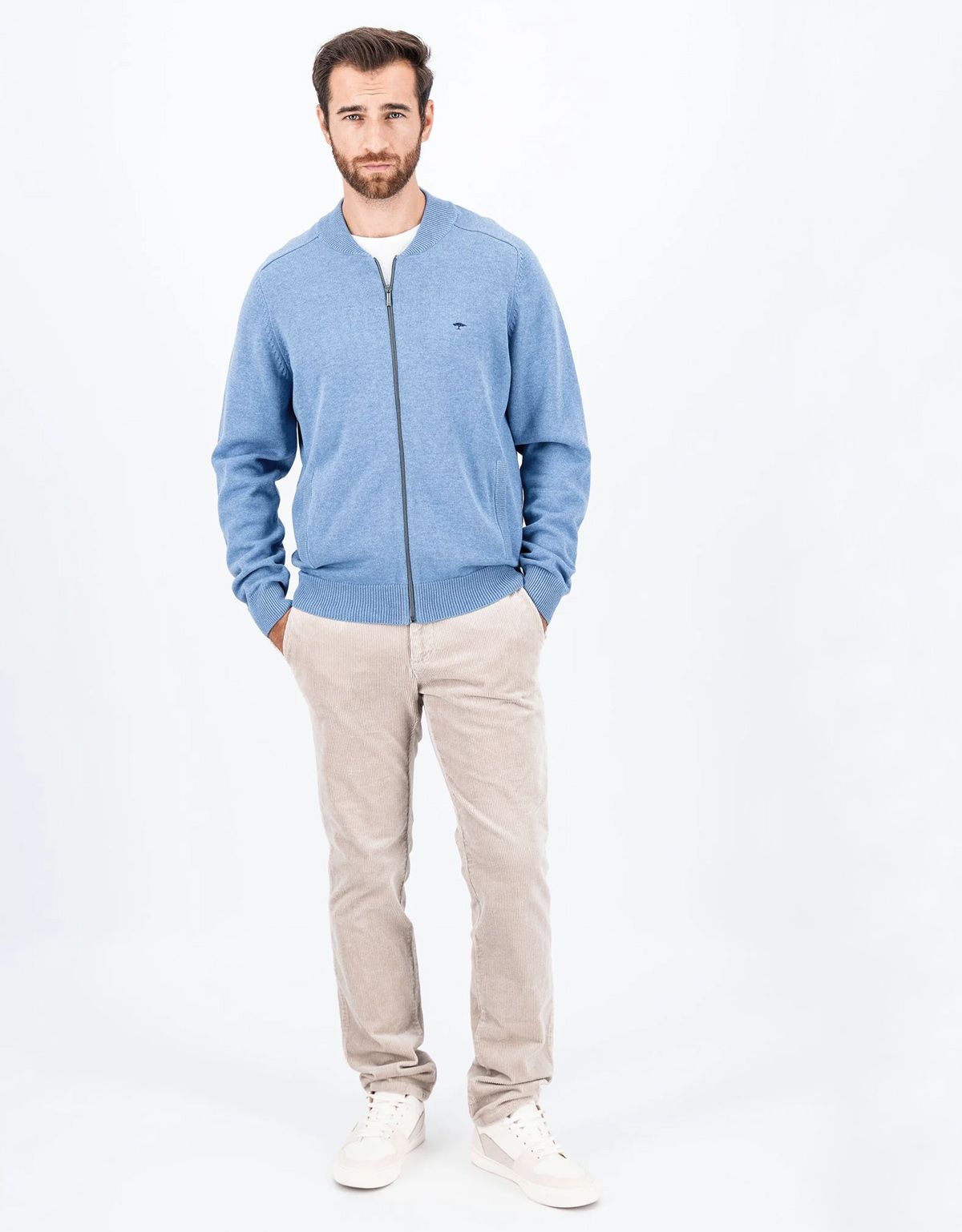 Кардиган хлопковый на молнии Fynch-Hatton | купить в интернет-магазине Olymp-Men