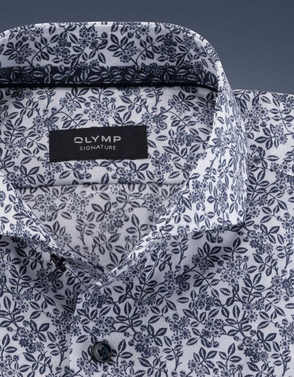 Мужская сорочка премиум с цветочным рисунком